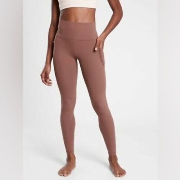 Athleta Salutation Legging Size XS Stash Pocket II Hearth Rose 7/8 Gym Active - Picture 2 of 11